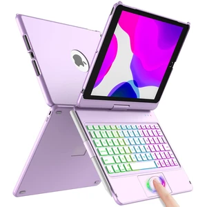 360° Keyboard Case for iPad 7th-9th Gen 10.2" | 10-Color Backlit, Bluetooth, Pencil Holder, Smart Wake/Sleep, Light Purple 360° Keyboard Case for iPad 7th-9th Gen 10.2" | 10-Color Backlit, Bluetooth, Pencil Holder, Smart Wake/Sleep, Light Purple