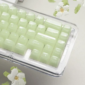 Keyboard Keycaps Jelly,Ceramic Keycaps Style Clear Green Keycap | Matcha Green Shine Through Custom 60 65 75 100 Percent for Cherry MX, Outemu, Gateron Mechanical Keyboards (MDA Profile) Keyboard Keycaps Jelly,Ceramic Keycaps Style Clear Green Keycap | Matcha Green Shine Through Custom 60 65 75 100 Percent for Cherry MX, Outemu, Gateron Mechanical Keyboards (MDA Profile)
