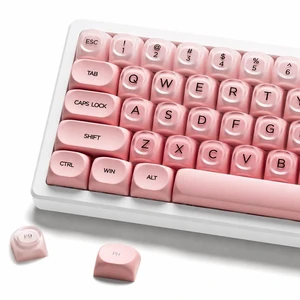 132 Keys PBT Keycaps, Jelly Keycaps Cute Creamy Key caps MOA Profile, MX-Compatible for 61/68/84/87/98/100/104-Key Mechanical Keyboard(Not Included), Pink 132 Keys PBT Keycaps, Jelly Keycaps Cute Creamy Key caps MOA Profile, MX-Compatible for 61/68/84/87/98/100/104-Key Mechanical Keyboard(Not Included), Pink