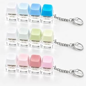 4-Key Mechanical Keyboard Fidget Toy 3-Pack, ASMR Switch Tester Set, CNC Acrylic Desk Accessory & Stress Relief for Adults (Macaron Square Keycap 1) 4-Key Mechanical Keyboard Fidget Toy 3-Pack, ASMR Switch Tester Set, CNC Acrylic Desk Accessory & Stress Relief for Adults (Macaron Square Keycap 1)