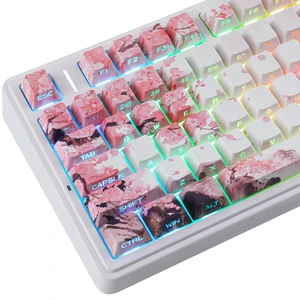 PBT Keycaps Cherry Blossom Keycap Set-Sakura Pink Keycaps 131 Keys | Sakura Landscape Painting Custom Side Print Key caps Cherry Profile Keyboard Key caps for MX Switches Mechanical Keyboard PBT Keycaps Cherry Blossom Keycap Set-Sakura Pink Keycaps 131 Keys | Sakura Landscape Painting Custom Side Print Key caps Cherry Profile Keyboard Key caps for MX Switches Mechanical Keyboard