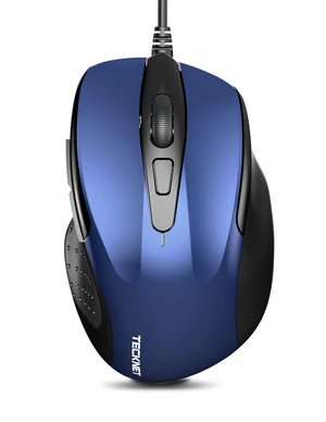 USB Wired Mouse, 6-Button Corded Computer Mouse with 4 Adjustable DPI, Optical Computer Mice with Ergonomic Design and 5FT Cord for Laptop, Chromebook, PC, Desktop, Mac, Notebook-Blue USB Wired Mouse, 6-Button Corded Computer Mouse with 4 Adjustable DPI, Optical Computer Mice with Ergonomic Design and 5FT Cord for Laptop, Chromebook, PC, Desktop, Mac, Notebook-Blue