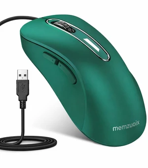 Wired Mouse, USB Computer Mouse 1400 DPI Mobile Optical Mouse Ergonomic Design Computer Mice with 5FT Cord for Laptop, PC, Desktop, MacBook, 5 Buttons (Dark Green) Wired Mouse, USB Computer Mouse 1400 DPI Mobile Optical Mouse Ergonomic Design Computer Mice with 5FT Cord for Laptop, PC, Desktop, MacBook, 5 Buttons (Dark Green)