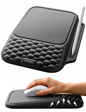 Ergonomic Mouse Pad with Wrist Rest, Built-in Pen Storage | Soft Memory Foam Wrist Support, Cushioned Mouse Pad, Convenient Storage for Desk, Home, Office And Gaming Use Ergonomic Mouse Pad with Wrist Rest, Built-in Pen Storage | Soft Memory Foam Wrist Support, Cushioned Mouse Pad, Convenient Storage for Desk, Home, Office And Gaming Use