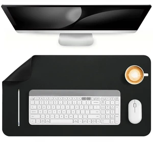 Dual Sided Desk Pad Faux Leather Desk Mat Large Mouse Pad | Desk Pad Protector Non-Slip Waterproof Desk Mouse Pad for Writing Desk, Office, Home(Black 23.6"X13") Dual Sided Desk Pad Faux Leather Desk Mat Large Mouse Pad | Desk Pad Protector Non-Slip Waterproof Desk Mouse Pad for Writing Desk, Office, Home(Black 23.6"X13")