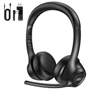 Wireless Headset with Microphone for Work, AI ENC Noise Cancelling | Bluetooth 6.0 & 2.4G Wireless Headphones with Mic, 45H Talk Time Headset for PC Laptop Zoom Teams Wireless Headset with Microphone for Work, AI ENC Noise Cancelling | Bluetooth 6.0 & 2.4G Wireless Headphones with Mic, 45H Talk Time Headset for PC Laptop Zoom Teams