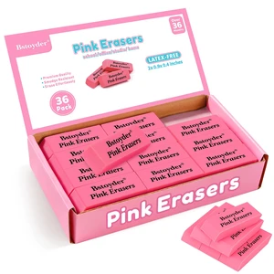 Pink Erasers Bulk, 36 Pack Rubber Pencil Erasers Bulk for School/Office, Latex-Free Smudge-Free Soft Bevel Erasers for Students, Bulk School Supplies for Classrooms, Teachers, Home, Office, Art Class Pink Erasers Bulk, 36 Pack Rubber Pencil Erasers Bulk for School/Office, Latex-Free Smudge-Free Soft Bevel Erasers for Students, Bulk School Supplies for Classrooms, Teachers, Home, Office, Art Class