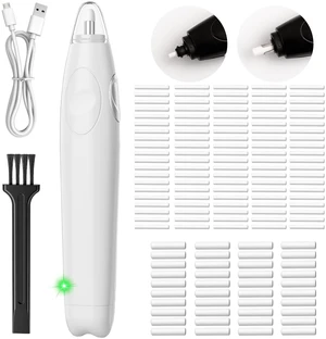 Rechargeable Operated Electric Eraser Kit for Artists, White | Kit with 2 Eraser Sizes, 140 Refills, Automatic Portable Eraser for Precise Drawing, for Sketch Pencil, Crafts Rechargeable Operated Electric Eraser Kit for Artists, White | Kit with 2 Eraser Sizes, 140 Refills, Automatic Portable Eraser for Precise Drawing, for Sketch Pencil, Crafts