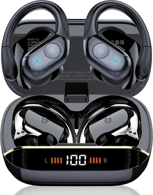 75H Sports Wireless Earbuds Bluetooth 5.4 Headphones Stereo Deep Bass,Black | Over Ear Buds with Earhooks, LED Display Bluetooth Earbuds with 4 ENC Mic, IP7 Waterproof Earphone for Running 75H Sports Wireless Earbuds Bluetooth 5.4 Headphones Stereo Deep Bass,Black | Over Ear Buds with Earhooks, LED Display Bluetooth Earbuds with 4 ENC Mic, IP7 Waterproof Earphone for Running