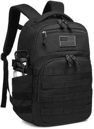 Military tactical backpack, backpack for men black small tactical assault bag (Black, 18.5 inch) Military tactical backpack, backpack for men black small tactical assault bag (Black, 18.5 inch)