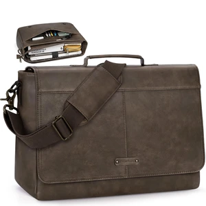Vintage Flap Messenger Bag for Men PU Vegan Leather Laptop Bag 15.6 Inch Waterproof Mens Briefcase Retro Computer Bag for Work College Office Travel Satchel Bag Men Wood Vintage Flap Messenger Bag for Men PU Vegan Leather Laptop Bag 15.6 Inch Waterproof Mens Briefcase Retro Computer Bag for Work College Office Travel Satchel Bag Men Wood