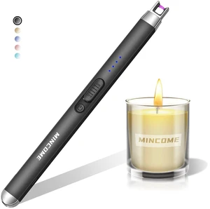 Candle Lighter Electric Rechargeable USB Plasma Arc Lighter with Safety Lock,Windproof Flameless Long Matches Lighters for Candle,Grill,BBQ,Camping Candle Lighter Electric Rechargeable USB Plasma Arc Lighter with Safety Lock,Windproof Flameless Long Matches Lighters for Candle,Grill,BBQ,Camping