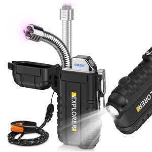 Electric Lighter USB C, Powerful Dual Arc Plasma Flame, with Flashlight, Wind & Waterproof Lighters for Candle, Camping, Grill, Emergency Electric Lighter USB C, Powerful Dual Arc Plasma Flame, with Flashlight, Wind & Waterproof Lighters for Candle, Camping, Grill, Emergency