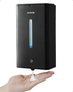 Automatic Foam Soap Dispenser 33.8oz for Bathroom,Matteblack AK1207FA | Rich Foam and Steel Finish,5-Level Adjustable and Key for Commercial(Battery Not Included),Screw Wall Mount for Space-Saving Automatic Foam Soap Dispenser 33.8oz for Bathroom,Matteblack AK1207FA | Rich Foam and Steel Finish,5-Level Adjustable and Key for Commercial(Battery Not Included),Screw Wall Mount for Space-Saving