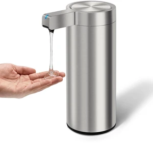 Automatic Soap Dispenser, Touchless, 9 oz, Stainless Steel | 3 Adjustable Dispensing Modes, Rechargeable, Fast Sensor, Hand Soap Dispenser for Dish Bathroom Automatic Soap Dispenser, Touchless, 9 oz, Stainless Steel | 3 Adjustable Dispensing Modes, Rechargeable, Fast Sensor, Hand Soap Dispenser for Dish Bathroom