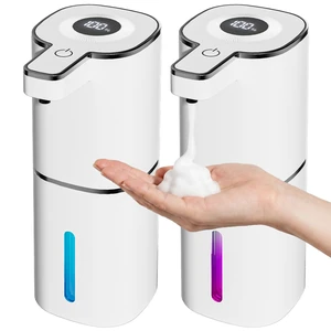 2 Pack Automatic Foaming Soap Dispenser Touchless, Digital Display, 14.2oz | 4-Level Adjustable, USB-C Rechargeable, IPX5 Waterproof, Wall Mount Soap Dispenser for Bathroom Kitchen Dish and Hand Soap 2 Pack Automatic Foaming Soap Dispenser Touchless, Digital Display, 14.2oz | 4-Level Adjustable, USB-C Rechargeable, IPX5 Waterproof, Wall Mount Soap Dispenser for Bathroom Kitchen Dish and Hand Soap