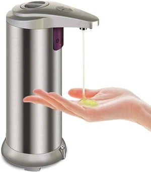 Automatic Soap Dispenser with Infrared Motion Sensor, Touchless Stainless Steel Liquid Soap Dispenser for Kitchen & Bathroom, Waterproof Base, Refillable, Hands-Free Operation Automatic Soap Dispenser with Infrared Motion Sensor, Touchless Stainless Steel Liquid Soap Dispenser for Kitchen & Bathroom, Waterproof Base, Refillable, Hands-Free Operation