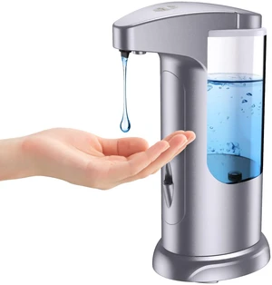 12.5oz Touchless Automatic Soap Dispenser, Battery Operated Automatic Liquid Hand Soap Dispenser, Adjustable Volume, Water-Resistant for Kitchen and Bathroom 12.5oz Touchless Automatic Soap Dispenser, Battery Operated Automatic Liquid Hand Soap Dispenser, Adjustable Volume, Water-Resistant for Kitchen and Bathroom