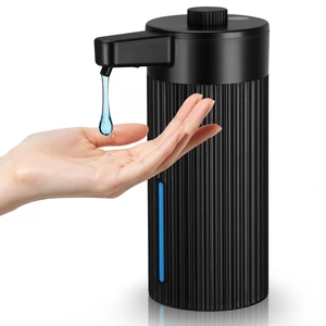 Automatic Soap Dispenser Touchless Rechargeable Liquid Soap Pump | 13.5 oz Hand Dish Soap Dispenser for Kitchen Sink Bathroom Countertop, Rotary Dosing Control, Black Automatic Soap Dispenser Touchless Rechargeable Liquid Soap Pump | 13.5 oz Hand Dish Soap Dispenser for Kitchen Sink Bathroom Countertop, Rotary Dosing Control, Black