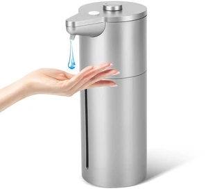 Automatic Soap Dispenser Touchless,Upgrade Adjustable Volume for Thick and Thin Liquid Battery Hand Soap Dispenser,Dish Soap Dispenser Kitchen Bathroom,Auto Soap Dispenser Hands Free Silver Automatic Soap Dispenser Touchless,Upgrade Adjustable Volume for Thick and Thin Liquid Battery Hand Soap Dispenser,Dish Soap Dispenser Kitchen Bathroom,Auto Soap Dispenser Hands Free Silver