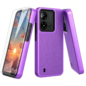 for Cloud Mobile Stratus C8 Prime Phone Case with Screen Protector Purple | Dual Layer Heavy Duty Military Grade Shockproof Corner Cover for Cloud Mobile Stratus C8 Prime for Cloud Mobile Stratus C8 Prime Phone Case with Screen Protector Purple | Dual Layer Heavy Duty Military Grade Shockproof Corner Cover for Cloud Mobile Stratus C8 Prime