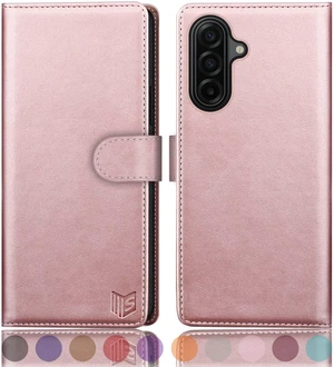 Compatible with Samsung Galaxy A17/A26 Wallet case with RFID Blocking Credit Card Holder,Flip Book PU Leather Protective Cover Women Men for Samsung A17 Phone case Rose Gold Compatible with Samsung Galaxy A17/A26 Wallet case with RFID Blocking Credit Card Holder,Flip Book PU Leather Protective Cover Women Men for Samsung A17 Phone case Rose Gold