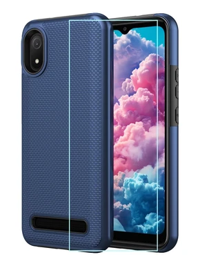 Phone Case for Cloud Mobile Stratus C8 with Screen Protector Blue | Cloud Stratus C8 Case Slim Fit Dual Layer Silicone Shockproof Rugged Corner Military Grade Protection Heavy Duty Design Blue Phone Case for Cloud Mobile Stratus C8 with Screen Protector Blue | Cloud Stratus C8 Case Slim Fit Dual Layer Silicone Shockproof Rugged Corner Military Grade Protection Heavy Duty Design Blue