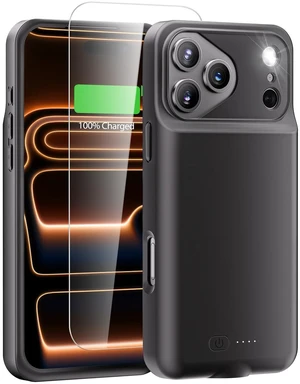 Battery Case for iPhone 17 Pro Max, Charging Case Charger 8500mAh Ultra-Slim Lightweight Powerful Battery Pack 15W Fast Rechargeable Anti-Fall TPU Juice Box for 17 Pro Max (6.9") Black Battery Case for iPhone 17 Pro Max, Charging Case Charger 8500mAh Ultra-Slim Lightweight Powerful Battery Pack 15W Fast Rechargeable Anti-Fall TPU Juice Box for 17 Pro Max (6.9") Black