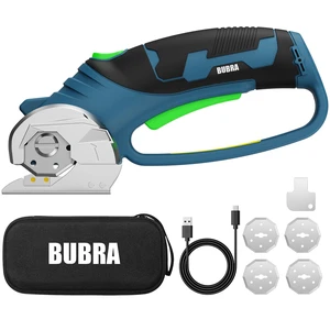 Cordless Electric Scissors for Cardboard Cutter with 4 SK5 Blades | 4V Rechargeable Box Cutter, 2000mAh Battery, Electric Scissors for Fabric Cutter, Carpet, Leather - Blue Cordless Electric Scissors for Cardboard Cutter with 4 SK5 Blades | 4V Rechargeable Box Cutter, 2000mAh Battery, Electric Scissors for Fabric Cutter, Carpet, Leather - Blue