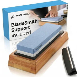 Whetstone Knife Sharpener 1000/6000 Grit Sharpening Stone | Angle Guide for Foolproof Results Wet Stone Sharpener & Honing Kit with Non-Slip Bamboo Base- Guided Beginner Instructions Whetstone Knife Sharpener 1000/6000 Grit Sharpening Stone | Angle Guide for Foolproof Results Wet Stone Sharpener & Honing Kit with Non-Slip Bamboo Base- Guided Beginner Instructions