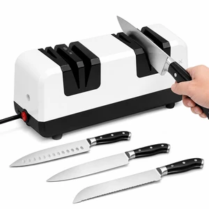 Electric Knife Sharpener, 15° Guide Non-Slip Base for Sharpen & Polish | Non-Slip Base, Fast & Portable Stainless Steel Grinding Tool Electric Knife Sharpener, 15° Guide Non-Slip Base for Sharpen & Polish | Non-Slip Base, Fast & Portable Stainless Steel Grinding Tool