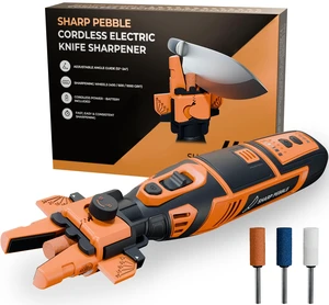 Cordless Electric Knife Sharpener with Sharpening Stones | 3 Stage Sharpening-5 Adjustable Angles -Knife Sharpener Kit to Repair, Restore & Polish Any Dull Blade Anywhere in Minutes Cordless Electric Knife Sharpener with Sharpening Stones | 3 Stage Sharpening-5 Adjustable Angles -Knife Sharpener Kit to Repair, Restore & Polish Any Dull Blade Anywhere in Minutes