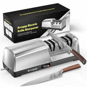 Electric Knife Sharpener for Kitchen Knives, 3-Stage, Fast, Repair, Polish | 3-Stage Kitchen Knife Sharpener - 15°Precision Angle Guide Knife Sharpeners - Stainless Steel Grinding Head Electric Knife Sharpener for Kitchen Knives, 3-Stage, Fast, Repair, Polish | 3-Stage Kitchen Knife Sharpener - 15°Precision Angle Guide Knife Sharpeners - Stainless Steel Grinding Head