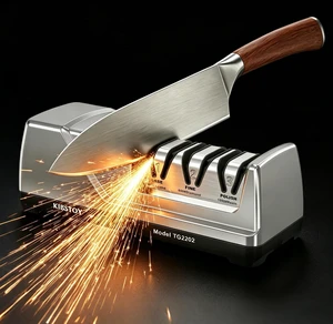 Knife Sharpener Electric, Professional 3-Stage 100% Diamond Sharpening System with 15° Precision Angle, Fast Blade Restoration, Polishing, Repair & Edge Refining & Outdoor Knives Knife Sharpener Electric, Professional 3-Stage 100% Diamond Sharpening System with 15° Precision Angle, Fast Blade Restoration, Polishing, Repair & Edge Refining & Outdoor Knives