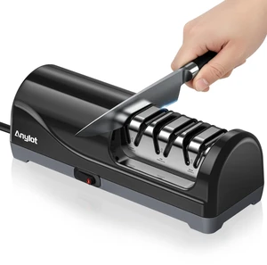 Electric Knife Sharpener for Kitchen, 3-Stage, 100% Diamond, Fast, Repair | Professional Knife Sharpener Electric 20° Precision Angle Guide, Safe Sharpening for Chef Knives, Home Use & Beginners Electric Knife Sharpener for Kitchen, 3-Stage, 100% Diamond, Fast, Repair | Professional Knife Sharpener Electric 20° Precision Angle Guide, Safe Sharpening for Chef Knives, Home Use & Beginners