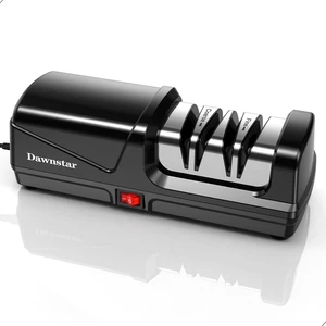 2-Stage Diamond Electric Knife Sharpener for Quick Sharpening, 20° | 30 Seconds Fast Restore Sharpness, Fixed Angle Guide, Metal Dust Collection Box, For Stainless Steel & Ceramic Kitchen Knives 2-Stage Diamond Electric Knife Sharpener for Quick Sharpening, 20° | 30 Seconds Fast Restore Sharpness, Fixed Angle Guide, Metal Dust Collection Box, For Stainless Steel & Ceramic Kitchen Knives