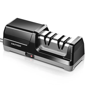 Knife Sharpener, Professional 2-Stages Eleltric Knife Sharpeners with Diamond Abrasives for 20-Degree Straight Edge, Knife Sharpener for Kitchen Knives with Sharpening and Polishing Knife Sharpener, Professional 2-Stages Eleltric Knife Sharpeners with Diamond Abrasives for 20-Degree Straight Edge, Knife Sharpener for Kitchen Knives with Sharpening and Polishing