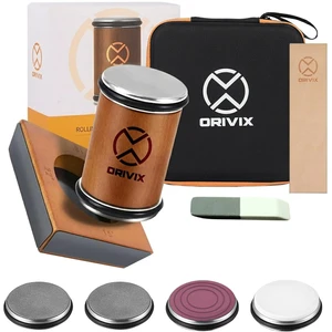 Rolling Knife Sharpener Kit, Magnetic 4-Angle Base | Includes 3.86 Inch Longer Wooden Roller, 4 Diamond and Ceramic Grit Discs, and Leather Strop for Precision Knife Sharpening Rolling Knife Sharpener Kit, Magnetic 4-Angle Base | Includes 3.86 Inch Longer Wooden Roller, 4 Diamond and Ceramic Grit Discs, and Leather Strop for Precision Knife Sharpening