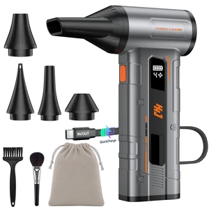 BC07 Electric Air Duster, 150,000 RPM, 20W PD Fast Charging, 30W Power Output, 4 Speeds & 5 Nozzles, LEDSOS Light, Compressed Air Duster Alternative for PC, Keyboard, Car, Home & Outdoor BC07 Electric Air Duster, 150,000 RPM, 20W PD Fast Charging, 30W Power Output, 4 Speeds & 5 Nozzles, LEDSOS Light, Compressed Air Duster Alternative for PC, Keyboard, Car, Home & Outdoor