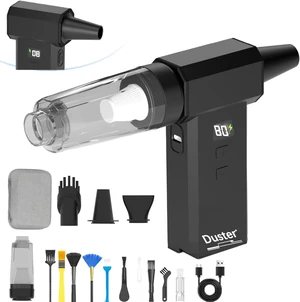 2 in 1 Compressed Air Duster-130000RPM Vacuum & Super Power Cordless Air Duster,100-speed infinitely Adjustable,air Duster Rechargeable-for Keyboard, House, Outdoor and Car 2 in 1 Compressed Air Duster-130000RPM Vacuum & Super Power Cordless Air Duster,100-speed infinitely Adjustable,air Duster Rechargeable-for Keyboard, House, Outdoor and Car