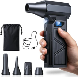 Compressed Air Duster, 160,000 RPM Brushless Cordless Blower, LED Rechargeable 4 Speed Mini Air Duster Remover for PC, Keyboard, Car, Household & Outdoor Use Compressed Air Duster, 160,000 RPM Brushless Cordless Blower, LED Rechargeable 4 Speed Mini Air Duster Remover for PC, Keyboard, Car, Household & Outdoor Use