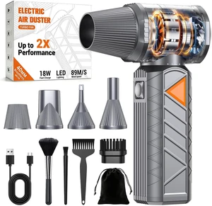Compressed Air Duster, 350W Cordless Electric Air Blower, Rechargeable Mini 10000mAh, 180,000 RPM, 1.57" Brushless Motor, Fast Charge, Cleaning for PC/Keyboard/Electronics, Car & Home, Outdoor Camping Compressed Air Duster, 350W Cordless Electric Air Blower, Rechargeable Mini 10000mAh, 180,000 RPM, 1.57" Brushless Motor, Fast Charge, Cleaning for PC/Keyboard/Electronics, Car & Home, Outdoor Camping