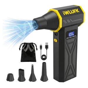Electric Compressed Air Duster, 130,000RPM Super Power Cordless Rechargeable Electronic Dust Blower, 4-Gear Adjustable Mini Duster for Electronics Computer PC Keyboard Home Car Workshop Outdoor Electric Compressed Air Duster, 130,000RPM Super Power Cordless Rechargeable Electronic Dust Blower, 4-Gear Adjustable Mini Duster for Electronics Computer PC Keyboard Home Car Workshop Outdoor