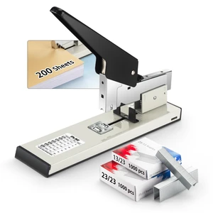Heavy Duty Stapler with 2000 Staples200 Sheets High Capacity Manual Desk Stapler,No Jam,Non-Slip,Include High Strength 23/13 & 23/23 Staples Heavy Duty Stapler with 2000 Staples200 Sheets High Capacity Manual Desk Stapler,No Jam,Non-Slip,Include High Strength 23/13 & 23/23 Staples