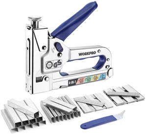 4-in-1 Staple Gun, Manual Brad Nailer with 2000 Count of Staples | Upholstery Stapler Nail Gun for Fixing Materials, Decoration, Carpentry, Furniture, Doors and Windows 4-in-1 Staple Gun, Manual Brad Nailer with 2000 Count of Staples | Upholstery Stapler Nail Gun for Fixing Materials, Decoration, Carpentry, Furniture, Doors and Windows