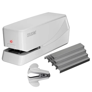 Electric Stapler, Automatic Stapler, Heavy Duty25 Sheet, Store 210 StaplesIncludes 2000 Staples and 1 Staple Remover. Electric Desktop AC or Battery Powered for Home/Office Use Electric Stapler, Automatic Stapler, Heavy Duty25 Sheet, Store 210 StaplesIncludes 2000 Staples and 1 Staple Remover. Electric Desktop AC or Battery Powered for Home/Office Use
