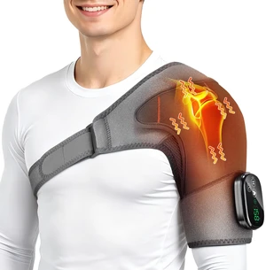 Cordless Shoulder Heating Pad with Massage for Pain Relief Deep Tissue | Enlarged Shoulder Massager, 5 Temperature and 3 Timer Settings, 5 Massage Modes Heated Shoulder Wrap Cordless Shoulder Heating Pad with Massage for Pain Relief Deep Tissue | Enlarged Shoulder Massager, 5 Temperature and 3 Timer Settings, 5 Massage Modes Heated Shoulder Wrap