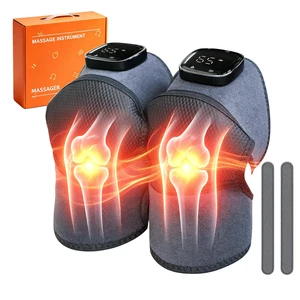 Cordless Knee Massager for Pain Relief, Electric Knee Heat Massager with 3 Heat Levels and 5 Vibration Modes, Portable Heated Knee Brace for Knee Elbow Shoulder Cordless Knee Massager for Pain Relief, Electric Knee Heat Massager with 3 Heat Levels and 5 Vibration Modes, Portable Heated Knee Brace for Knee Elbow Shoulder