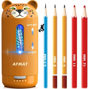 Electric Pencil Sharpener, Fully Automatic, for 6.5-12mm Pencils | Rechargeable & Cordless, Auto in & Out, 5 Nibs, 7K+ Uses, Replaceable Blade, Cute Sharpener for Classroom/Home/Office, PSY1 Electric Pencil Sharpener, Fully Automatic, for 6.5-12mm Pencils | Rechargeable & Cordless, Auto in & Out, 5 Nibs, 7K+ Uses, Replaceable Blade, Cute Sharpener for Classroom/Home/Office, PSY1