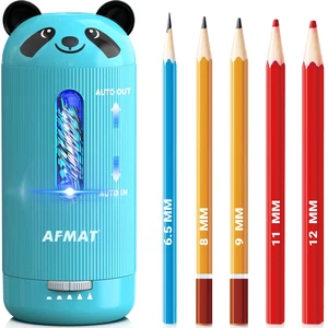 Electric Pencil Sharpener, Fully Automatic, for 6.5-12mm Pencils | Rechargeable & Cordless, Auto in & Out, 5 Nibs, 7K+ Uses, Replaceable Blade, Cute Sharpener for Classroom/Home/Office, PSY3 Electric Pencil Sharpener, Fully Automatic, for 6.5-12mm Pencils | Rechargeable & Cordless, Auto in & Out, 5 Nibs, 7K+ Uses, Replaceable Blade, Cute Sharpener for Classroom/Home/Office, PSY3
